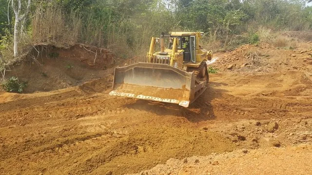 Bulldozer performing bulk earthworks